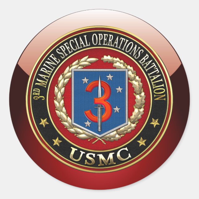 3rd MSOB [3D] Classic Round Sticker (Front)