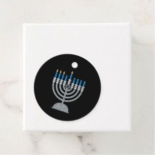 3rd Night of Hanukkah Glitter Favour Tags