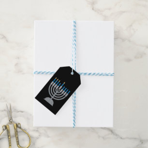 3rd Night of Hanukkah Glitter Gift Tags