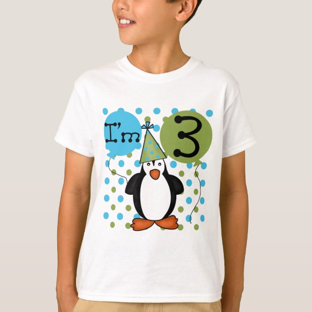 3rd Penguin Birthday Tshirts and Gifts (Front)