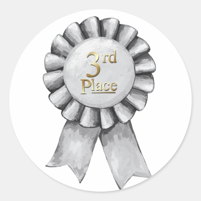 3rd Place Ribbon Stickers (Front)