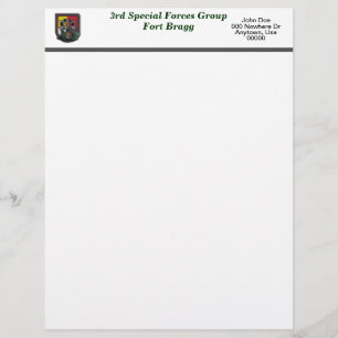 3rd special forces fort Bragg veterans flash Lette Letterhead
