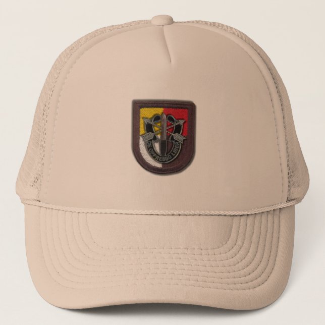 3rd special forces group flash crest iraq vets  Ha Trucker Hat (Front)