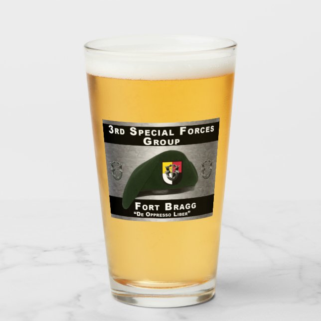 3rd Special Forces Group Glass (Front Filled)