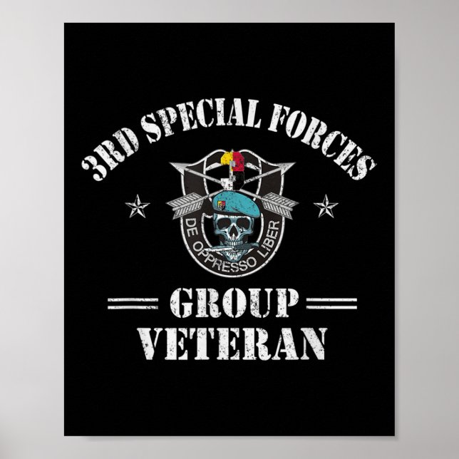 3rd Special Forces Group Veteran 3rd Sfg Memorial  Poster (Front)