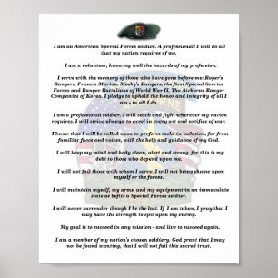 3rd special forces group veterans vets creed print