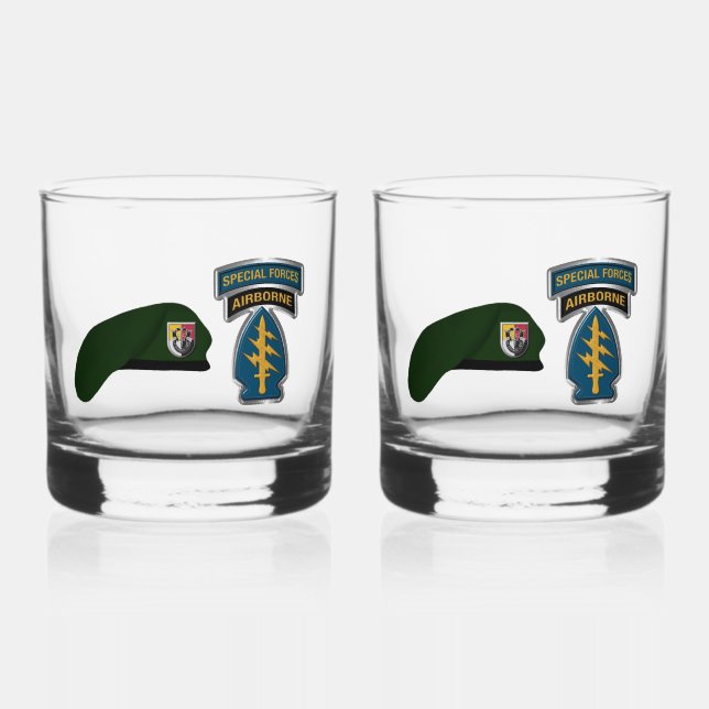 3rd  Special Forces Group Whiskey Glass (Front)