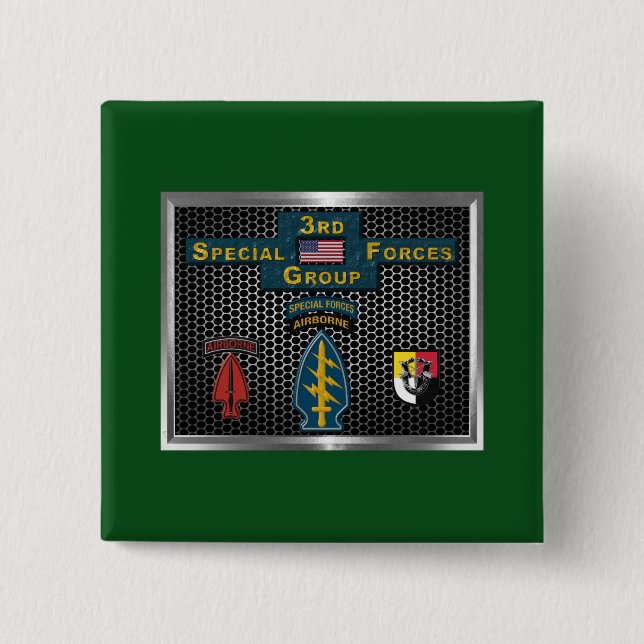 3rd Special Operations Group (SOF) 2 Inch Square Button (Front)