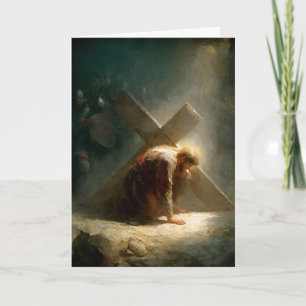 3rd Station of the Cross - Jesus Falls the First T Card