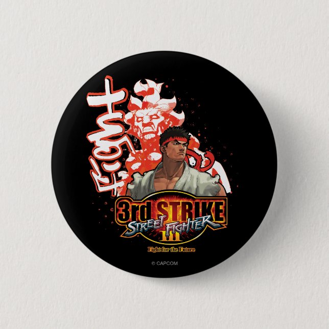 3rd Strike "Fight" 2 Inch Round Button (Front)