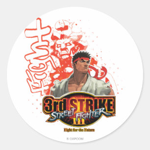 3rd Strike "Fight" Classic Round Sticker