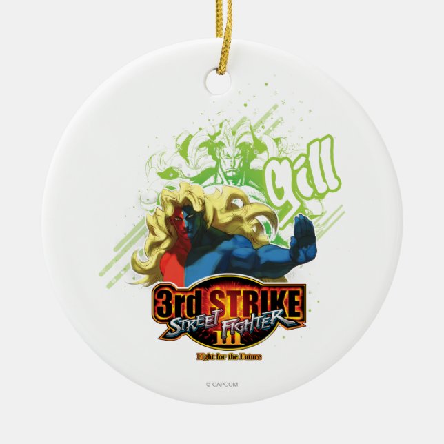 3rd Strike Gill Ceramic Ornament (Front)