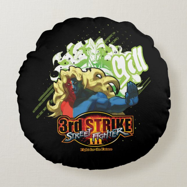 3rd Strike Gill Round Pillow (Front)