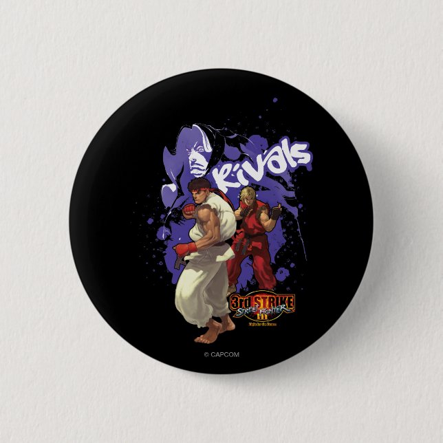 3rd Strike Rivals 2 Inch Round Button (Front)