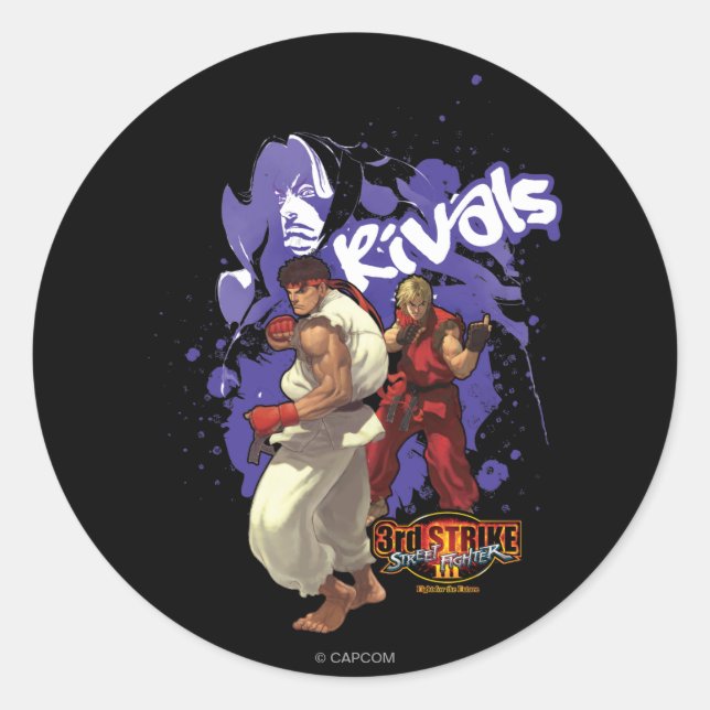 3rd Strike Rivals Classic Round Sticker (Front)