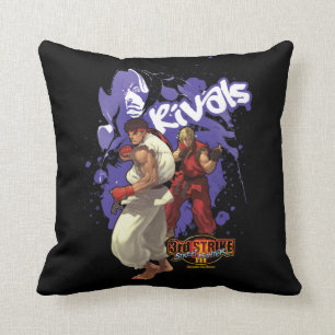 3rd Strike Rivals Throw Pillow