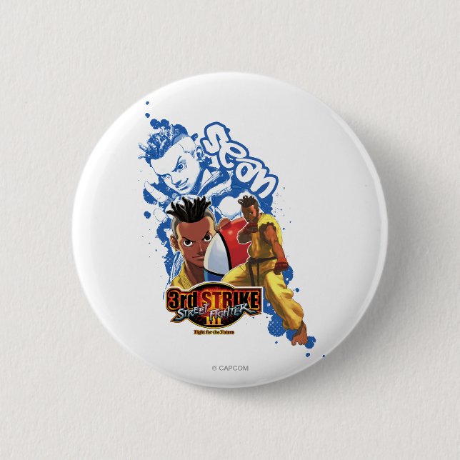 3rd Strike Sean 2 Inch Round Button (Front)