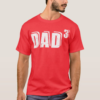 3rd third time Dad father of 3 kids baby announcem T-Shirt