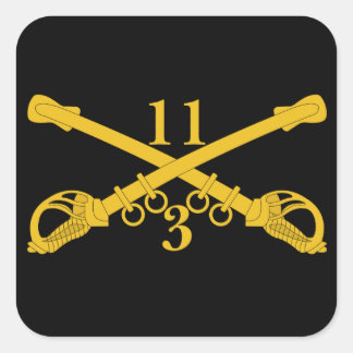 3rd Troop 11th Cavalry Regiment Square Sticker