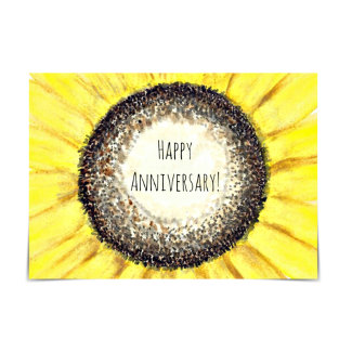 3rd-Year Wedding Anniversary Happy Sunflower Card