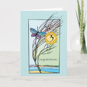 3rd Yr. NA Recovery Anniversary Each Day Butterfly Card