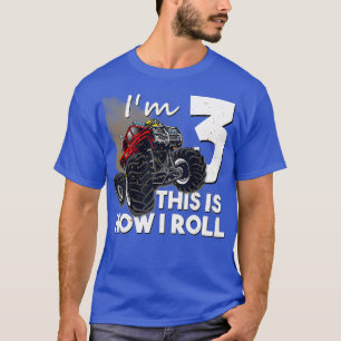 3th Birthday T Shirt Boy Monster Truck 3 Years