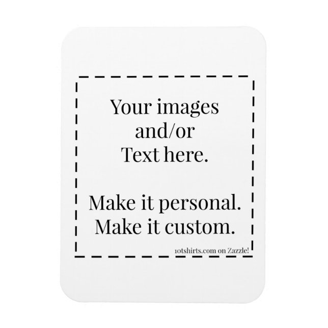 3x4" Ready to customize magnet (Vertical)