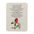 3x4 Red Bird Dogwood Love is Patient Love is Kind