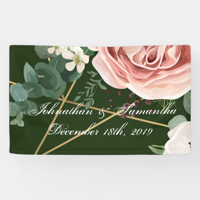 3'x5' Personalized Banner Geometric Garden Hunter (Horizontal)