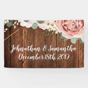 3'x5' Personalized Banner Geometric Garden Rose