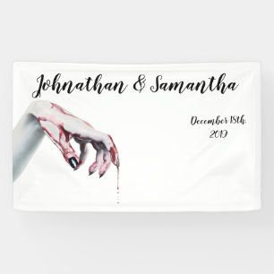 3'x5' Personalized Banner zombie blood drip vampir