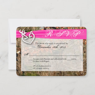 3x5 R.S.V.P. Reply Card Deer Couple Doe Buck Camo