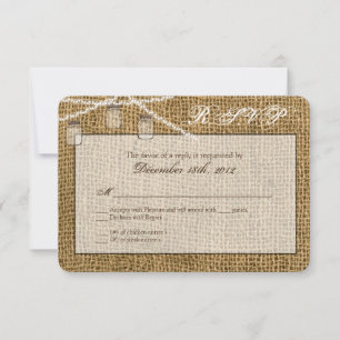 3x5 R.S.V.P. Reply Card Mason Jar String Lights