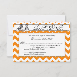3x5 R.S.V.P. Reply Card Teenage Sneakers Chevron