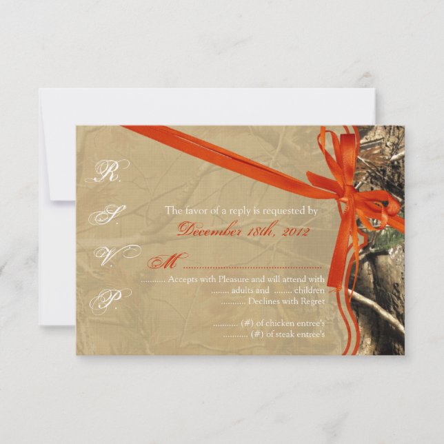 3x5 R.S.V.P. Répondre Chasseurs de cartes Camoflou (Devant)