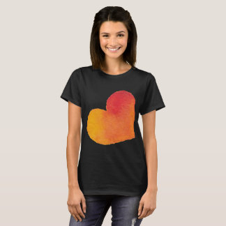 3x Black Watercolor Heart Shirt