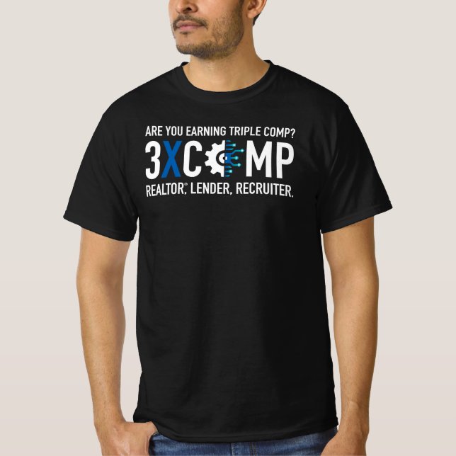 3XCOMP Men's T-Shirt - Black (Front)