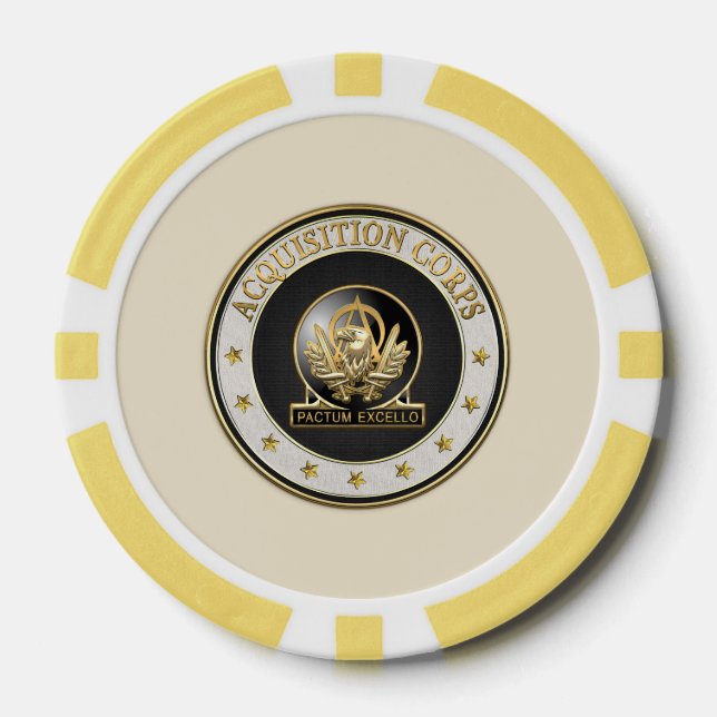 [400] Acquisition Corps (AAC) Regimental Insignia Poker Chips (Front)