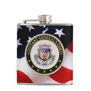 [400] AG Corps Regimental Insignia [3D] Hip Flask