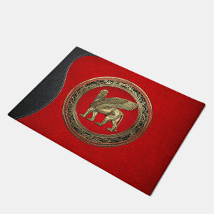 [400] Assyrian Winged Lion - Gold Lamassu Doormat