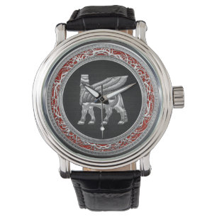 [400] Babylonian Winged Bull [Silver] [3D] Watch