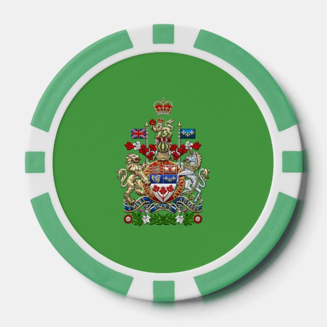 [400] Canada Coat of Arms [3D] Poker Chips (Front)