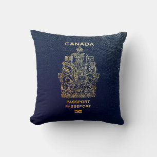 [400] Canadian Passport Cover Throw Pillow