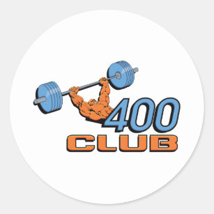 400 Club Weightlifting Classic Round Sticker