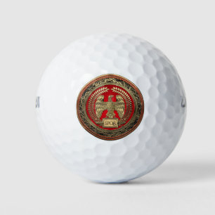 [400] Gold Roman Imperial Eagle Golf Balls