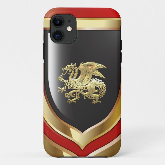 [400] Icelandic Dragon, Landvættir [Gold] Case-Mate iPhone Case (Back)