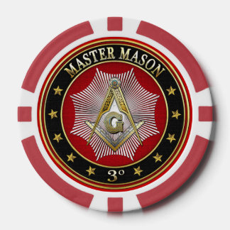 [400] Master Mason - 3rd Degree Square & Compasses Poker Chips