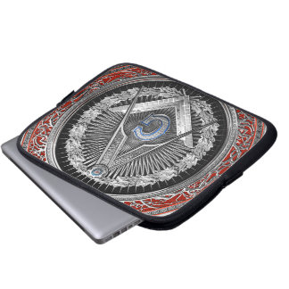 [400] Master Mason - Silver Square & Compasses Laptop Sleeve