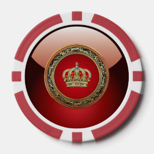 [400] Prince-Princess King-Queen Crown [Belg.Gold] Poker Chips