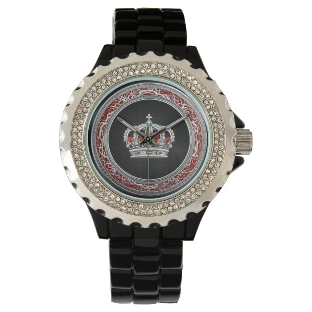 [400] Prince-Princess King-Queen Crown [Silver] Watch (Front)